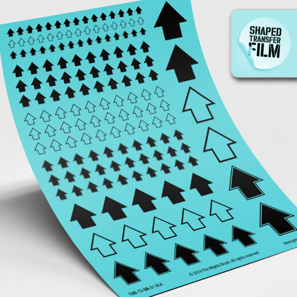 Tactical Arrows Waterslide Transfers Decal Sheet (Black) The Mighty Brush