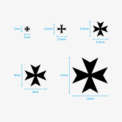 Maltese cross transfers decals