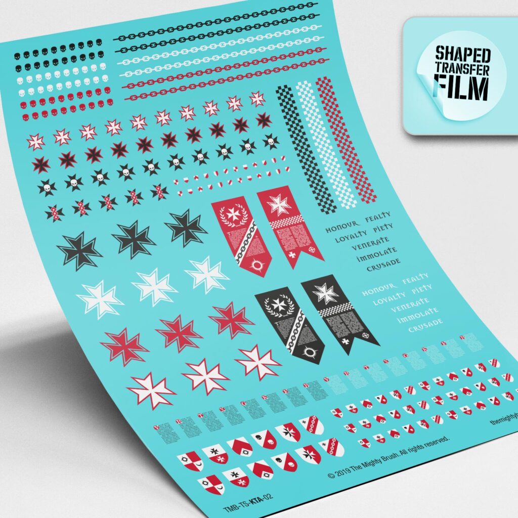 Maltese Cross transfer sheet