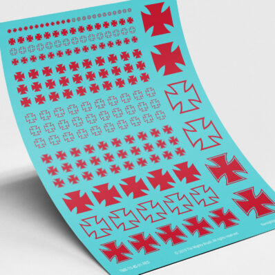 Iron cross elite transfers red