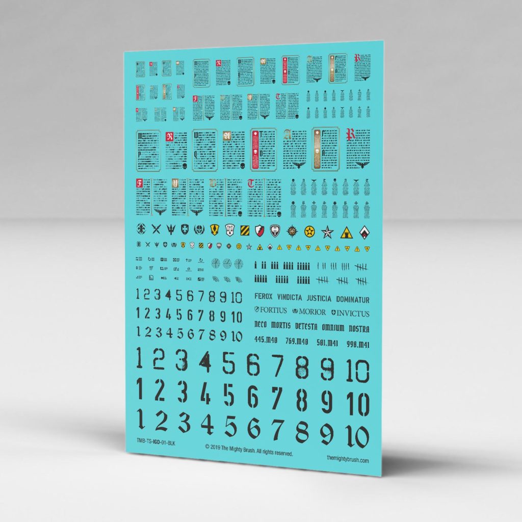 Imperial gothic details decals transfers (black)