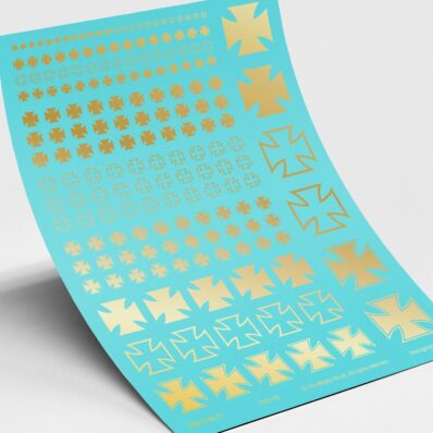 Elite Crosses Transfers Decals - Gold