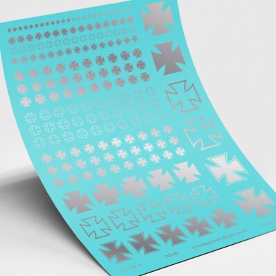 Elite Crosses Transfers Decals - Silver
