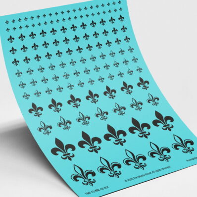 Fleur de Lis transfers decals black