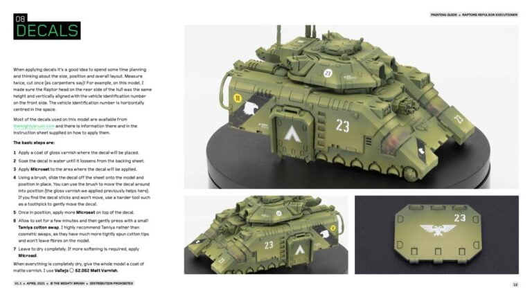 How to Paint Raptors vehicles PDF painting guide now available! » The ...