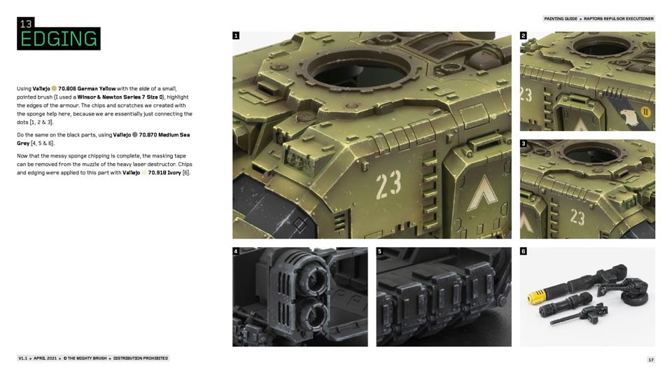 How to paint Raptors vehicles: PDF painting guide