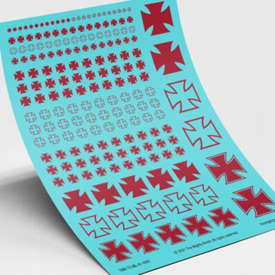 Elite Crosses Transfers Decals Dark Red