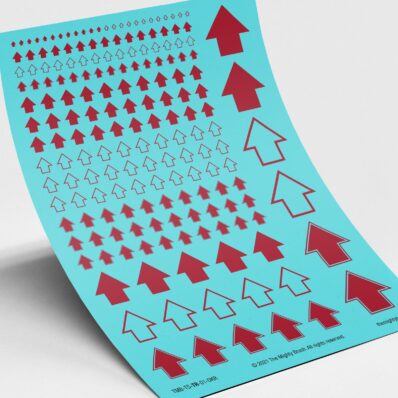 Troop Arrows Transfers Decals Dark Red