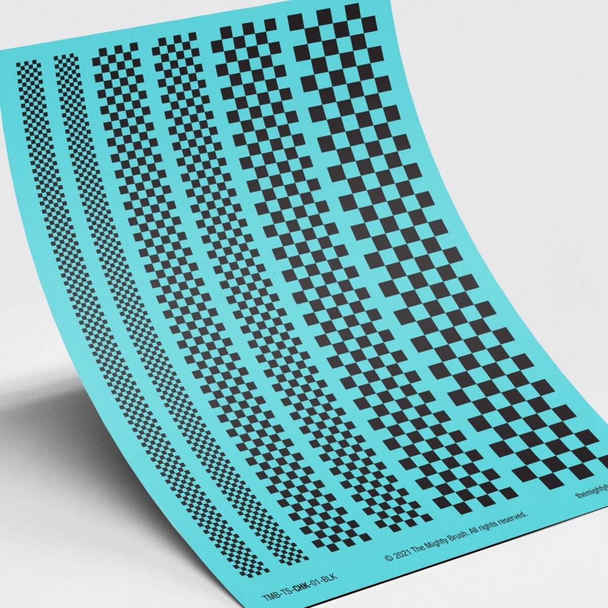 Black check pattern transfers decals