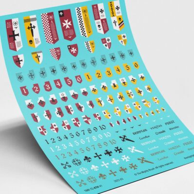 Knights Templar Heraldry V1 Transfers Decals Closeup