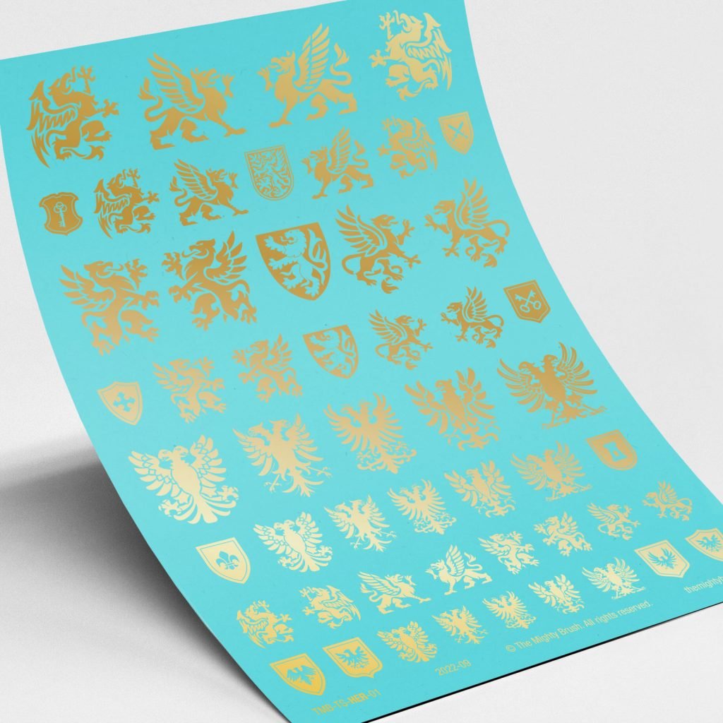 Heraldic Symbols Transfers Decals - Gold