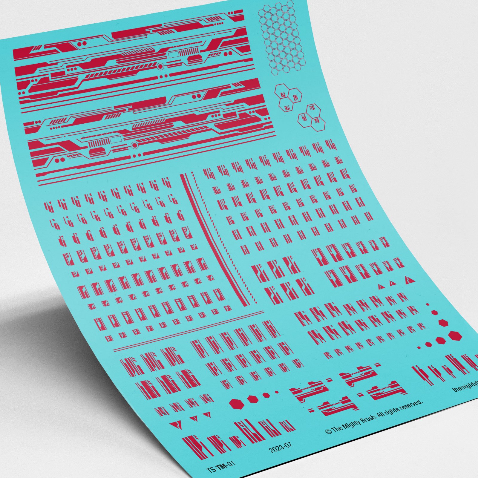 Tech Mech Waterslide Transfers Decals - 第 9/9 張圖片