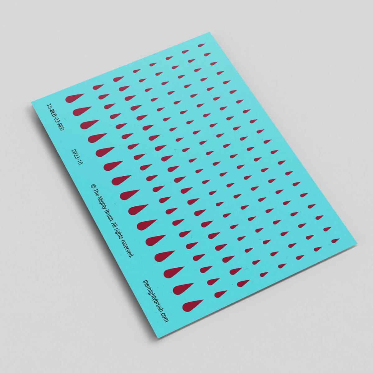 Red blood drops transfers decals