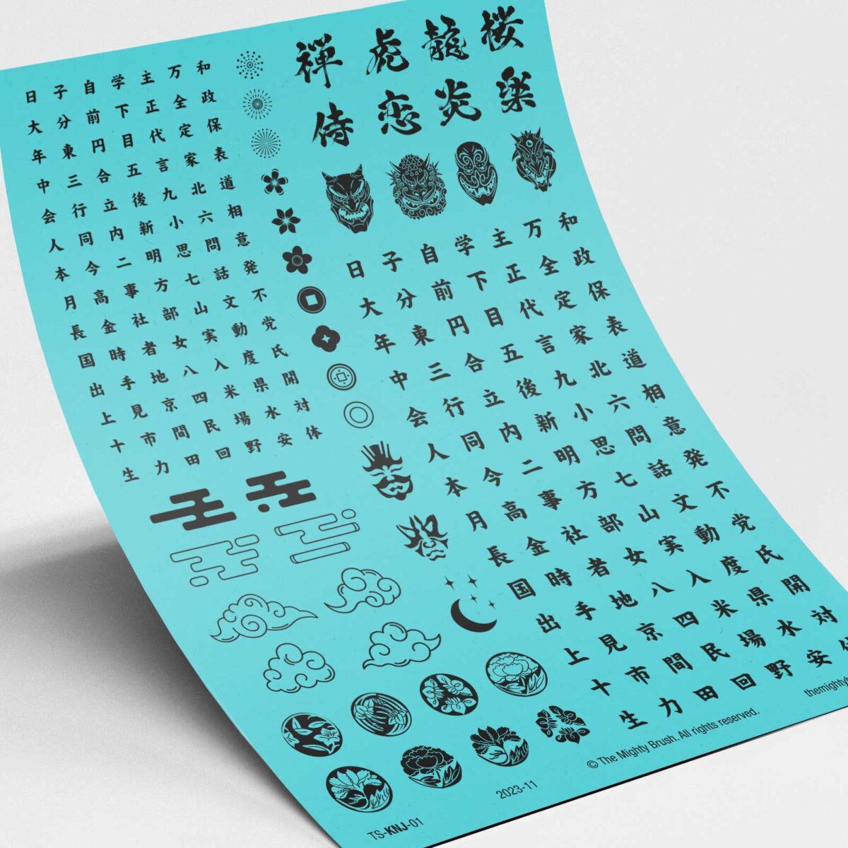 Kanji transfers decals