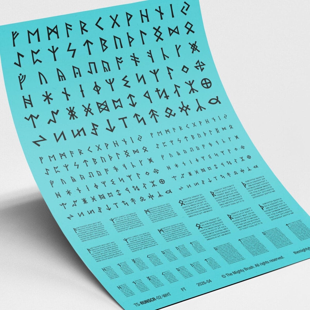 Norse runes transfers decals - black