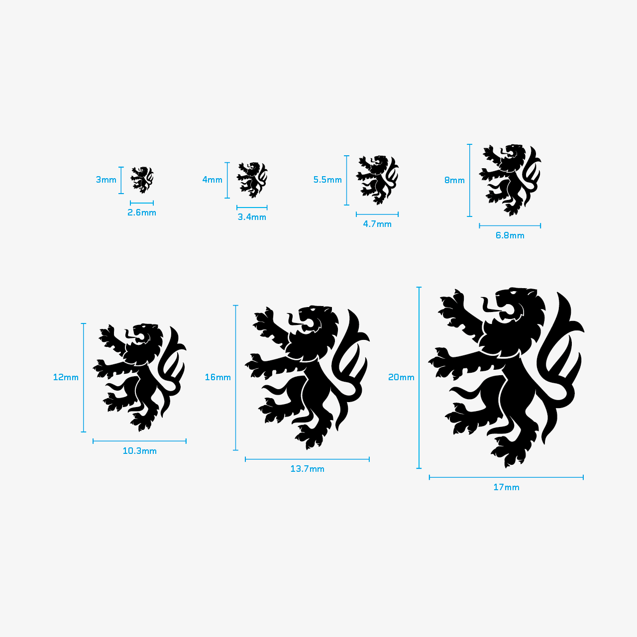 The Mighty Brush Heraldic Lion1 01 Sizes The Mighty Brush Heraldic Lion1 01 Sizes