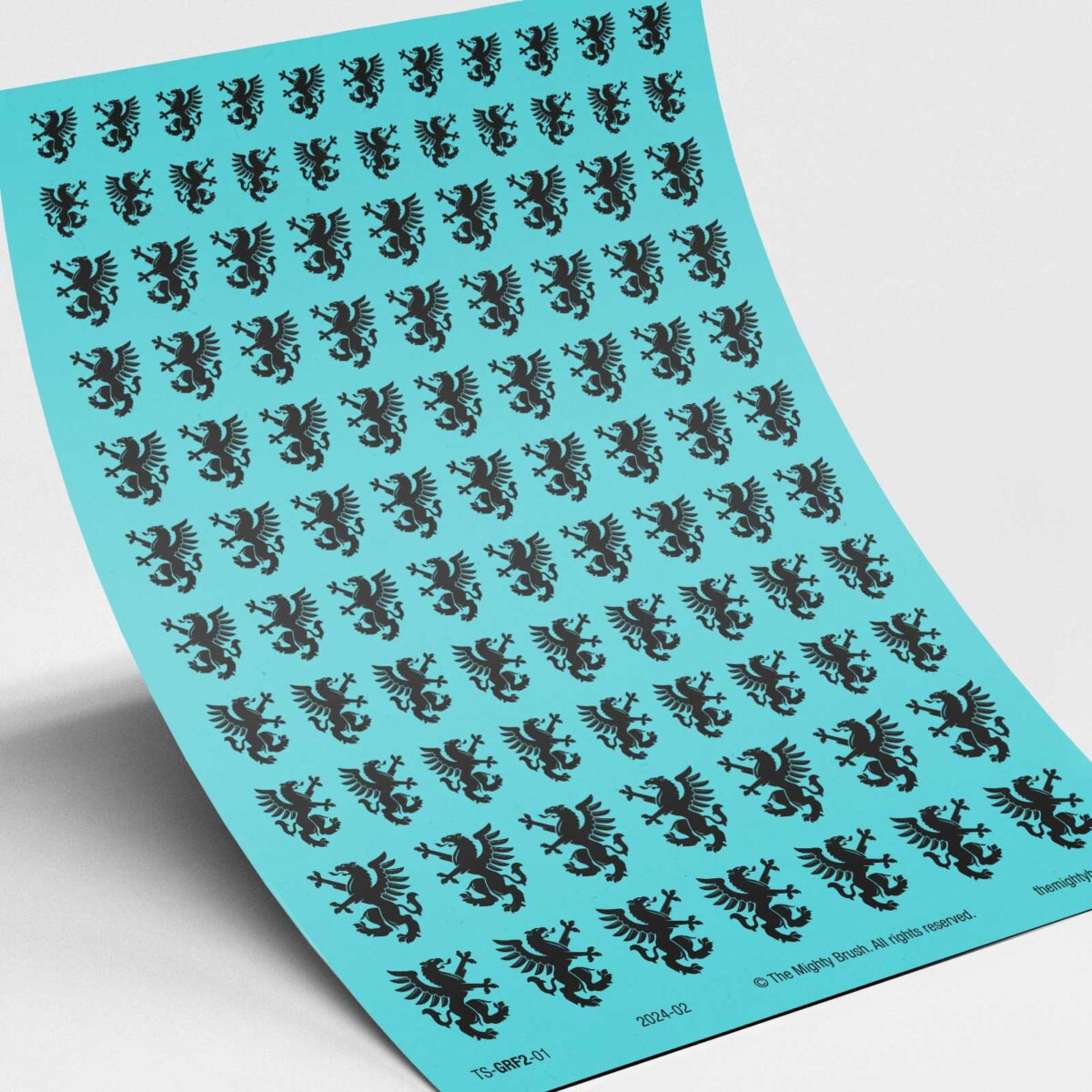 Heraldic Griffon transfers decals size 2
