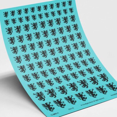 Heraldic Griffon transfers decals size 2