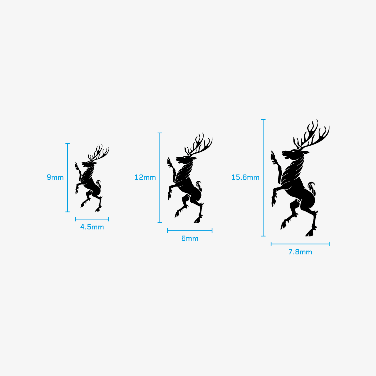 The Mighty Brush Heraldic Stag 01 Sizes The Mighty Brush Heraldic Stag 01 Sizes