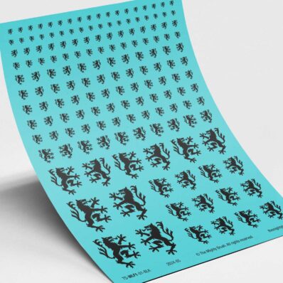 Heraldic Wolf Size 1 waterslide transfers decals