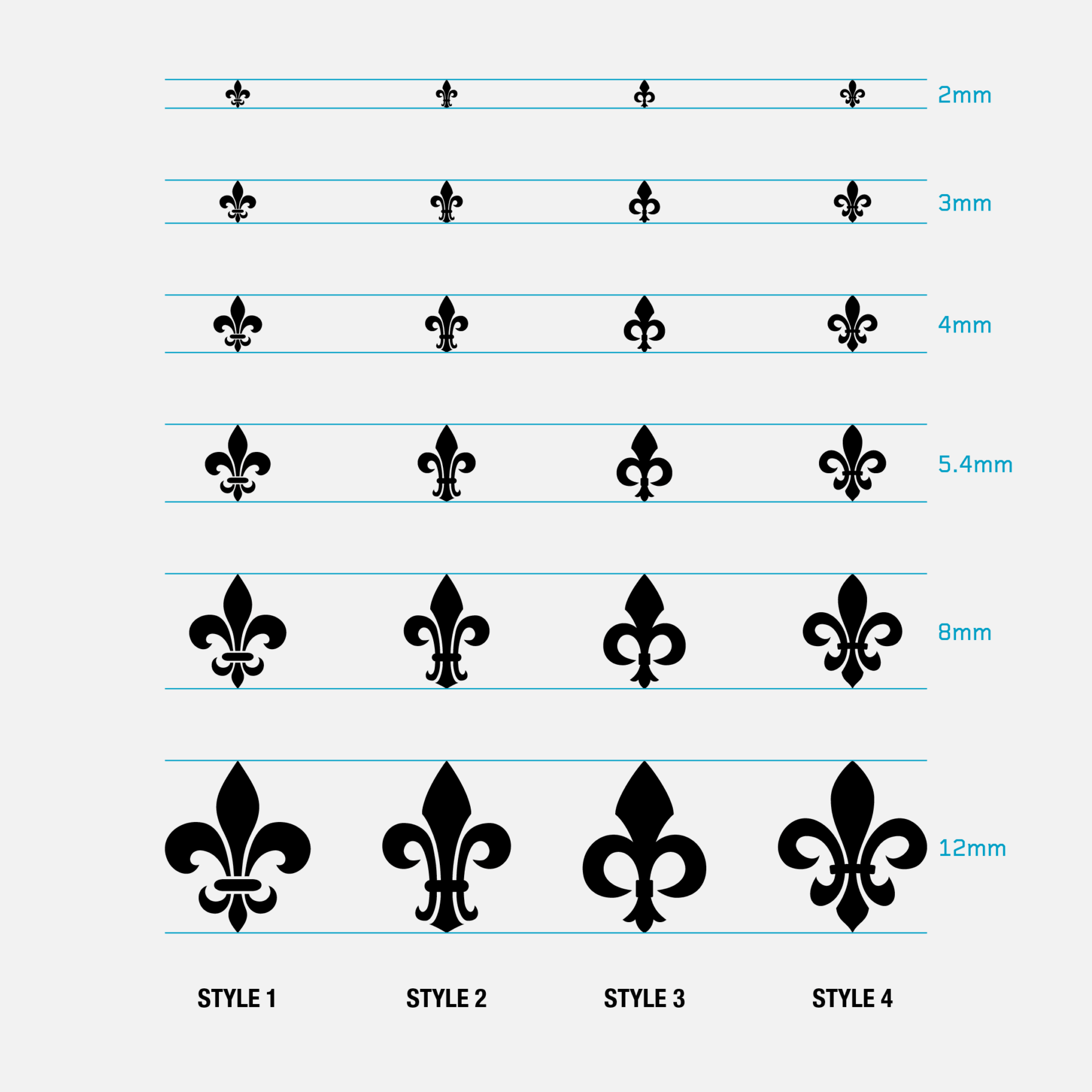 Fleur De Lis V3 1 Sizes Fleur De Lis V3 1 Sizes