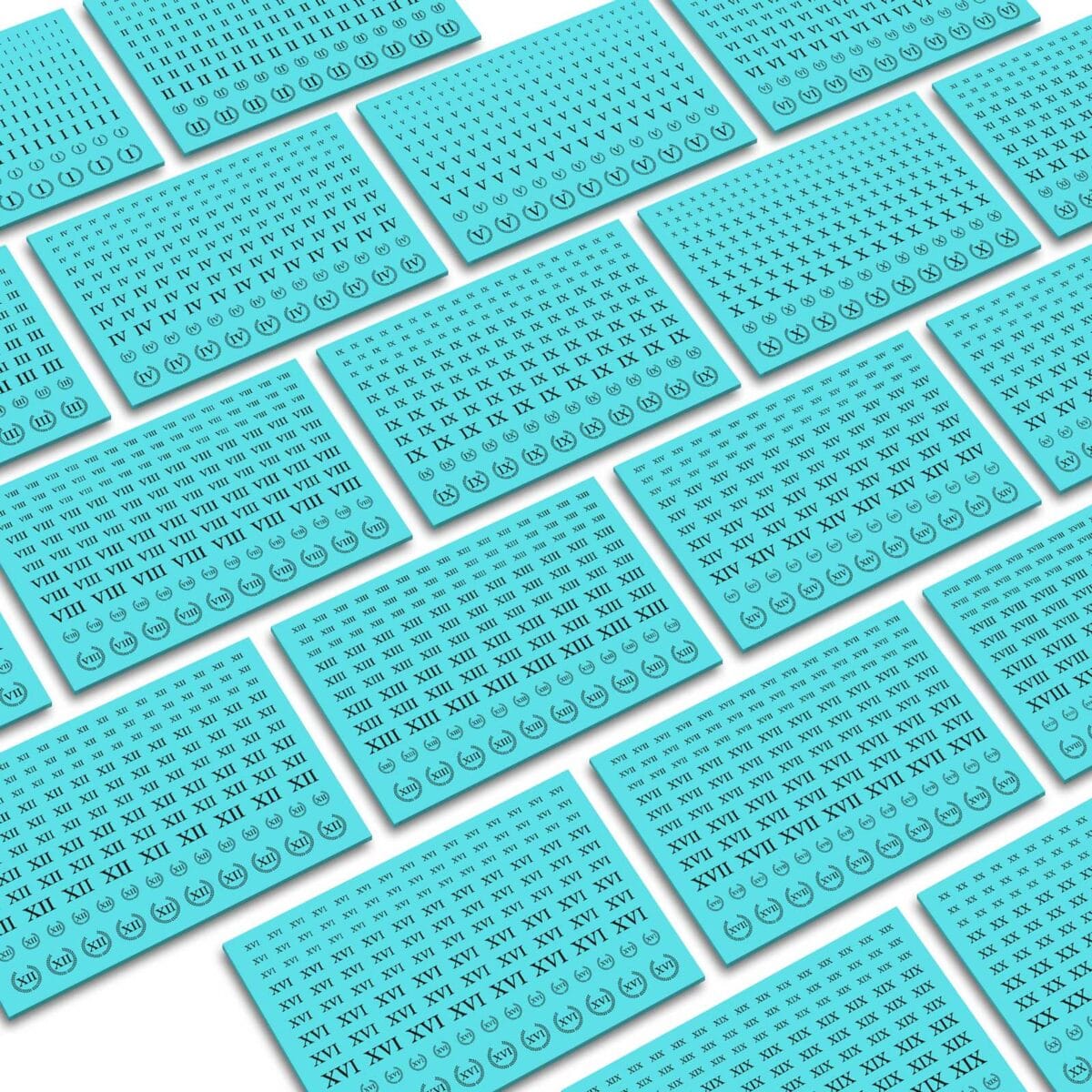 The Mighty Brush Legion Numerals Waterslide Transfers Decals