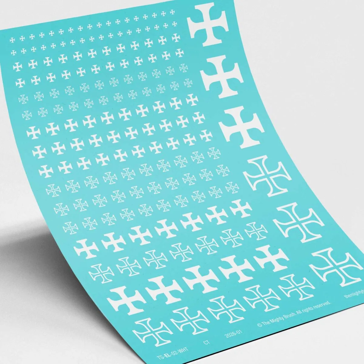 Elite cross waterslide transfers / decals - white