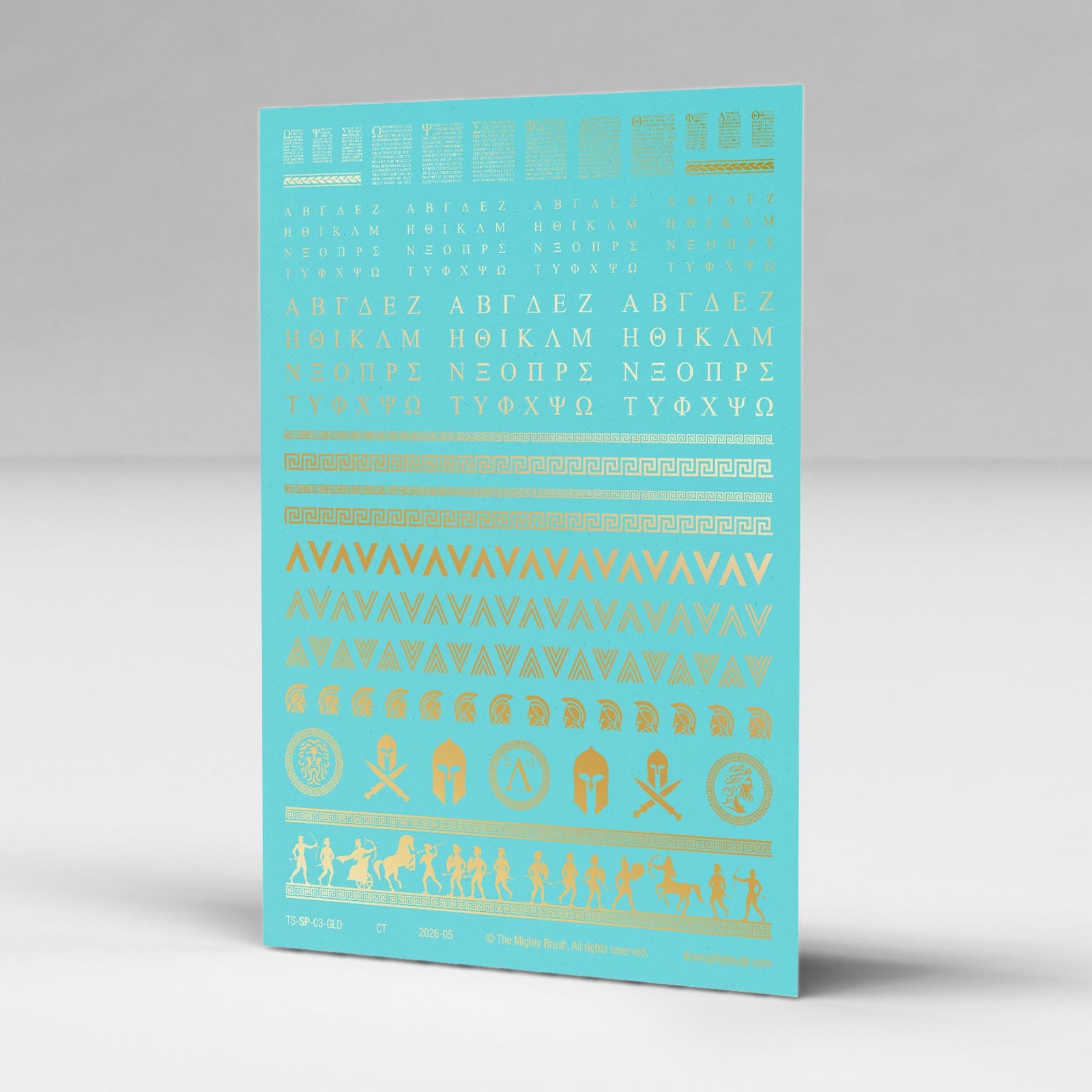 Spartan &amp; Greek Waterslide Transfers Decals